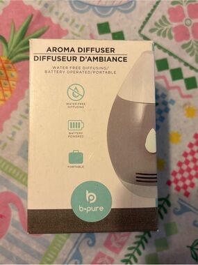 Gray Aroma Diffuser — Portable Battery-Powered Scent Diffuser